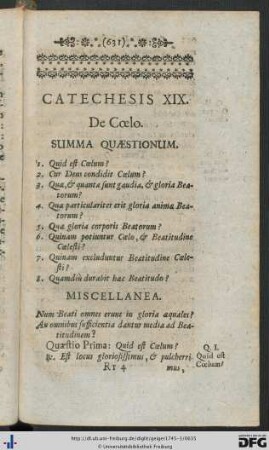 Catechesis XIX. De Coelo.