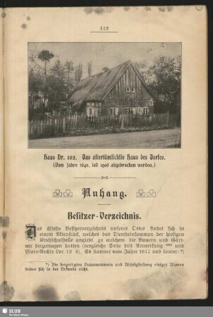 Anhang. Besitzer-Verzeichnis