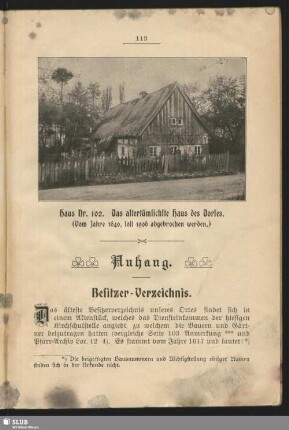 Anhang. Besitzer-Verzeichnis