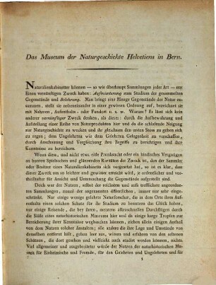 Museum der Naturgeschichte Helvetiens, 1 : Mit col. und schwarz. Kupfern