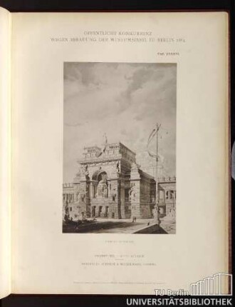 Öffentliche Konkurrenz wegen Bebauung der Museumsinsel 1884 Taf. XXXXVI