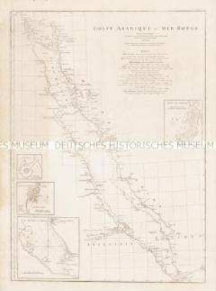 Golfe Arabique ou Mer Rouge. Mit 4 Nebenkarten: Port de Giddah; Suakem; Matzua et Arkiko; Al Babo (ou la Porte) et ses Environs.