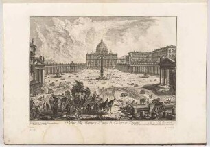 Veduta della Basilica, e Piazza di S. Pietro in Vaticano (St. Peter und der Petersplatz), aus der Folge "Vedute di Roma"
