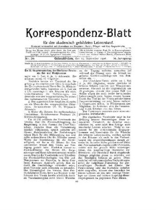Die 30. Hauptversammlung des Oberlehrer-Vereins von Ost- und Westpreussen