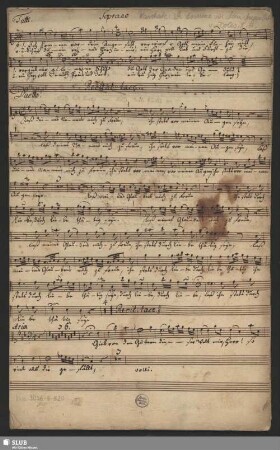 Ich komme vor dein Angesicht - Mus.3036-E-520 : V (4), Coro, orch