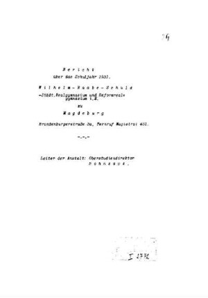1931/32: Bericht ... - 1931/32