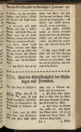 XXX. Von der Glückseeligkeit der Gläubigen und Frommen . - XXXII. Trauungs-Gesänge.
