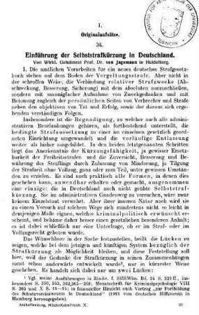 577-584, Einführung der Selbststrafkürzung in Deutschland