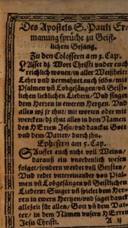 Gesangbüchlin, Darinnen Psalmen, Kirchengesäng unnd geistliche Lieder