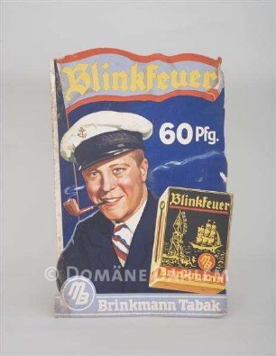Reklameschild "Blinkfeuer" von "Brinkmann Tabak "
