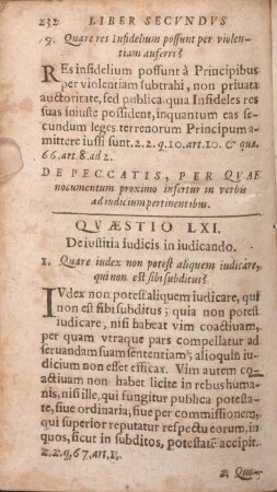 Qvaestio LXI. De iustitia iudicis in iudicando. .