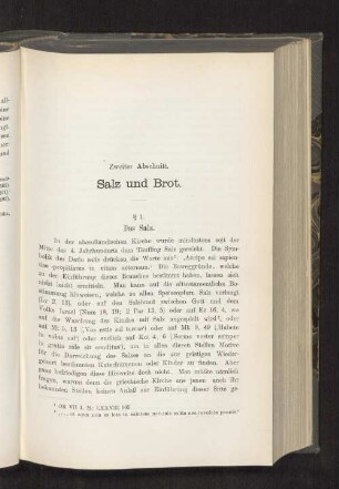 Zweiter Abschnitt. Salz und Brot.