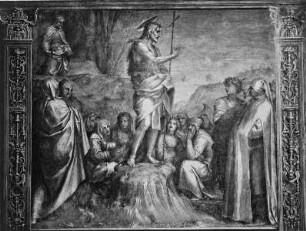 Zyklus mit Szenen aus dem Leben Johannes' des Täufers — Johannes der Täufer predigt in der Wüste