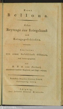 Sechster Band, Viertes Stück