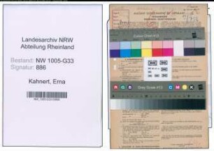 Entnazifizierung Erna Kahnert , geb. 12.08.1896 (Lehrerin)