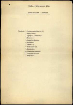 Publikationsentwurf der Schrift über Chalkis