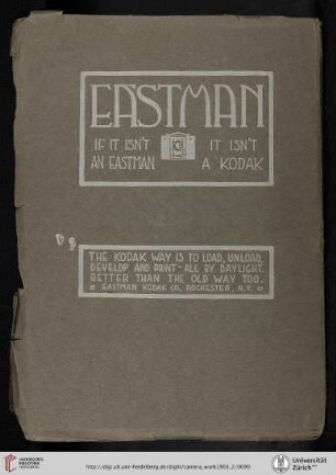 Eastman Kodak Co. [Kodak Camera, back cover verso]