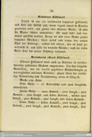 Verändertes offenes Häkelwerk