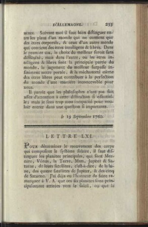 Lettre LXI-LXV