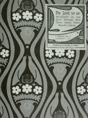 Die Insel. Monatsschrift mit Buchschmuck und Illustrationen, Jg. 1, 1900, Titelblatt