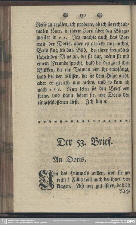 Der 53. Brief. An Doris,