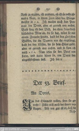 Der 53. Brief. An Doris,
