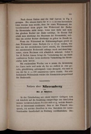 Notizen über Nörrremberg