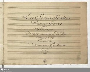 La serva scaltra. Excerpts - Mus.3550-F-505 : V (3), orch