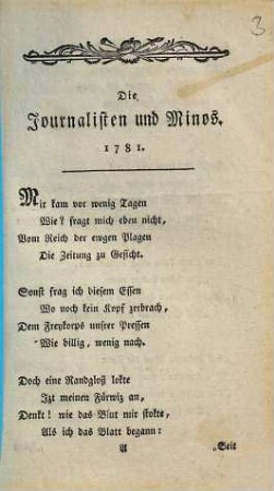 Anthologie auf das Jahr 1782