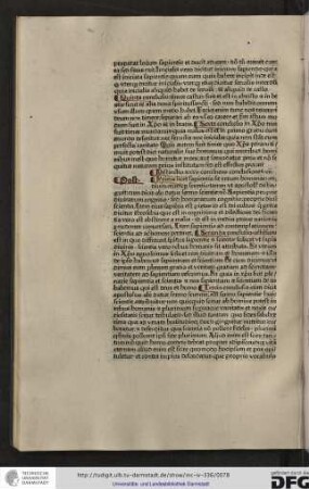 Distinctio xxxv continens conclusiones vii. Prima licet sapientia sit rerum homanarum divinarumque scientia tamen ut apostolus distinguit cum dicit...