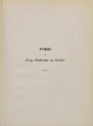 Geschichte der Sing-Akademie zu Berlin