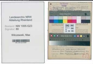 Entnazifizierung Max Wilczewski , geb. 17.04.1892 (Kaufmann)