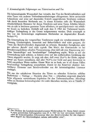 2. Kriminologische Folgerungen aus Tätersituation und Tat