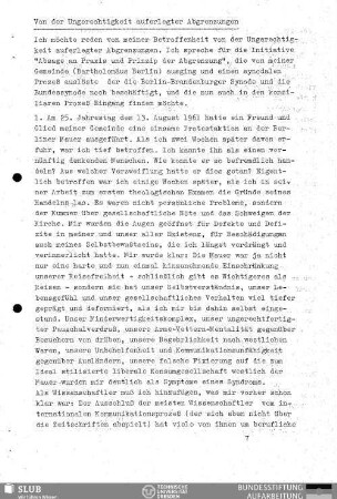 Von der Ungerechtigkeit auferlegter Abgrenzungen