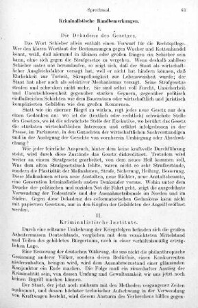 63-68, Kriminalistische Randbemerkungen