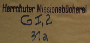 Stempel / Herrnhuter Missionsbücherei