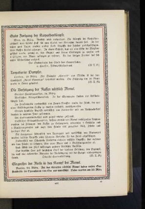 Die Verfolgung der Russen nördlich Memel.