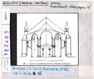 Aulnay, St. Pierre: Querschnitt, Blick gegen Westen