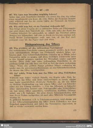 Rückgewinnung des Silbers