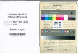 Entnazifizierung Irmgard Goepel , geb. 16.06.1908 (Sekretaerin)