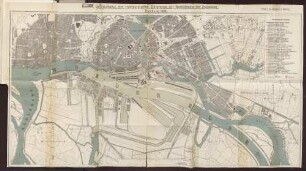 Uebersichtsplan der Hamburgischen Zollgrenze mit Bezeichnung der Zollstellen. Hamburg 1888.