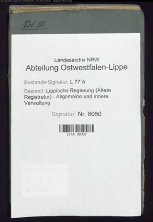 Wegeaufseher, Bd. 3