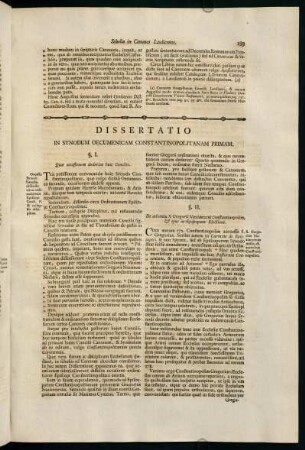 189-197, Dissertatio in Synodum Oecumenicam Constantinopolitanam Primam.