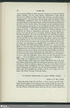 Friedrich Schleiermacher an August Wilhelm von Schlegel, Stolpe, 19.05.1804