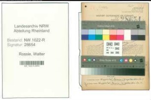 Entnazifizierung Walter Rossie , geb. 04.01.1909 (Gastwirt)
