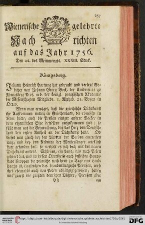Den 22. des Weinmonats. XXXIII. Stück