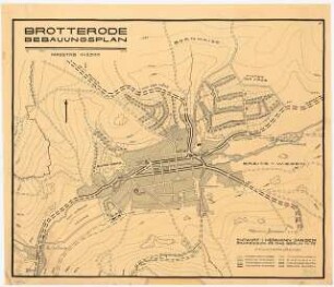Bebauungsplan der Stadterweiterung Brotterode: Lageplan 1:2500, Maßstabsleiste