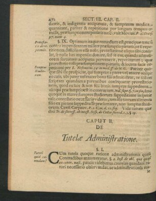 Caput II. De Tutelae Administratione.
