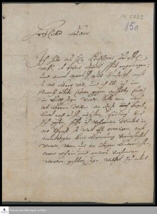 Brief von Anton Wilhelm Böhme an Heinrich Julius Elers.