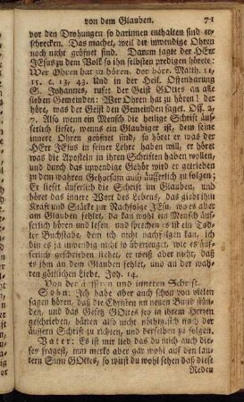 Von der äusseren und inneren Schrift.